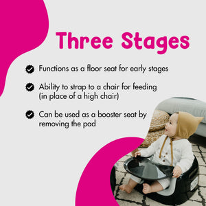 Bumbo Toddler Adjustable 3-in-1 Multi Seat High Chair, Black/Monsoon (2 Pack)