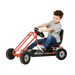 hauck Ergonomic Pedal Ride On Go Kart Toys for Boys & Girls Ages 4 to 8, Orange