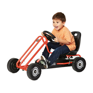 hauck Ergonomic Pedal Ride On Go Kart Toys for Boys & Girls Ages 4 to 8, Orange