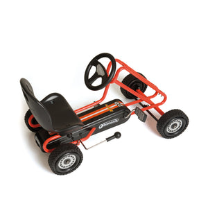 hauck Ergonomic Pedal Ride On Go Kart Toys for Boys & Girls Ages 4 to 8, Orange
