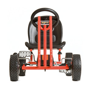 hauck Ergonomic Pedal Ride On Go Kart Toys for Boys & Girls Ages 4 to 8, Orange