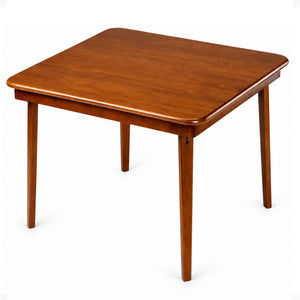 MECO Stakmore Classic Straight Edge Wood Folding Card Table, Fruitwood Frame