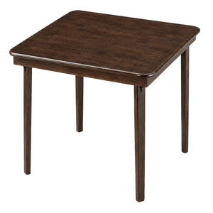 MECO Stakmore Classic Straight Edge Wood Folding Card Table, Espresso Frame
