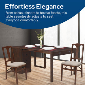 MECO Stakmore Wooden Made Expandable Desk with Ottoman and 3 Functioning Drawers - TRAPSKI