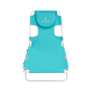 Ostrich The Original Chaise Lounge, Facedown Beach Pool Tanning Chair, Aqua