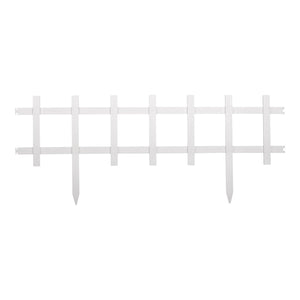 Suncast Cape Cod Styling Long Border Fence w/ Interlocking Tabs, White (4 Pack)
