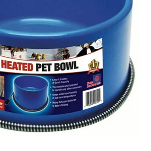 Farm Innovators 60 Watt Premium Plastic Heated Pet Dog and Cat Water Bowl, Blue - TRAPSKI