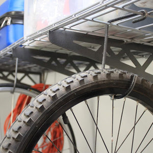 SafeRacks 18x48 Inch Garage Wall Mounted Wire Utility Shelf, Hammertone (2 Pack)