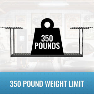 MonsterRax 2' x 8' Overhead Garage Storage Rack Holds Up to 350 Lbs, Hammertone