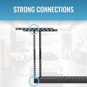 MonsterRax 2' x 8' Overhead Garage Storage Rack Holds Up to 350 Lbs, Hammertone