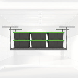 MonsterRax 2' x 8' Overhead Garage Storage Rack Holds Up to 350 Lbs, Hammertone