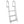 RecPro 3 Step Angled Aluminum Pontoon Dock and Boat Boarding Ladder, Silver