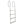 RecPro 4 Step Aluminum Marine Grade Dock and Pier Stationary Ladder, Silver