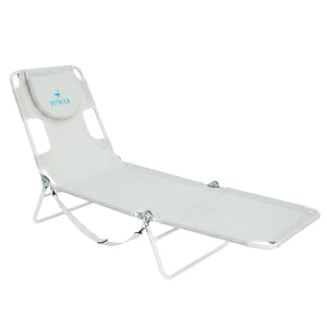 Ostrich The Original Chaise Lounge, Facedown Beach Pool Tanning Chair, White
