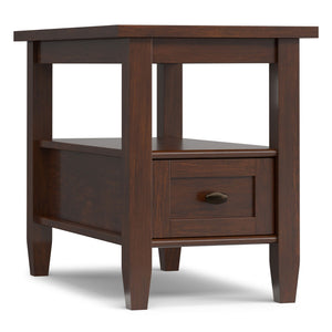 Warm Shaker - Narrow Side Table - Brown