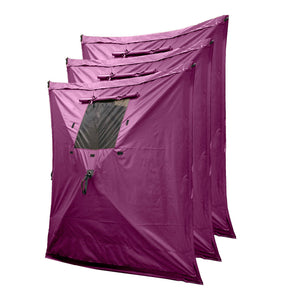 CLAM Quick Set Venture 9x9 Ft Shelter + CLAM Quick Set Tent, Plum (2 Pack) - TRAPSKI