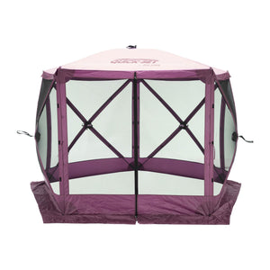 CLAM Quick Set Venture 9x9 Ft Shelter + CLAM Quick Set Tent, Plum (2 Pack) - TRAPSKI