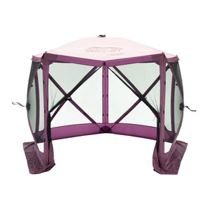CLAM Quick Set Venture 9x9 Ft Shelter + CLAM Quick Set Tent, Plum (2 Pack) - TRAPSKI
