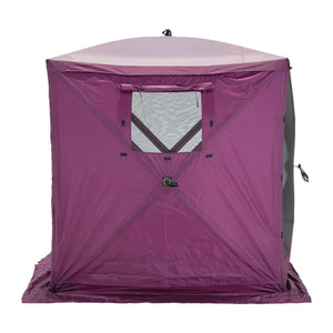 CLAM Quick Set Venture 9x9 Ft Shelter + CLAM Quick Set Tent, Plum (2 Pack)