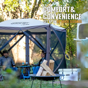 CLAM Quick Set Escape Canopy, Blue + Clam Quick Set Screen Hub, Blue (2 Pack)