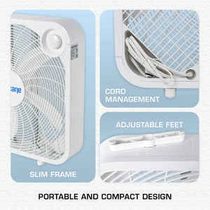 Hurricane 20 Inch Classic Series Floor Box Fan with 3 Efficient Speed Settings