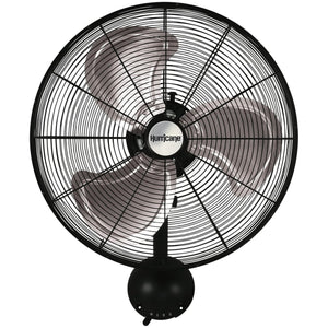 Hurricane 20 Inch Pro Series Metal Wall Mount Heavy Duty Hydroponics Fan, Black
