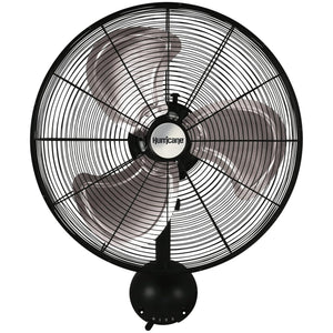 Hurricane 20 Inch Pro Series Metal Wall Mount Heavy Duty Hydroponics Fan, Black