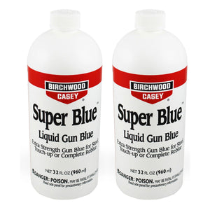 Birchwood Casey Super Blue Double Strength Liquid Gun Blue, 32 Fl Oz (2 Pack) - TRAPSKI