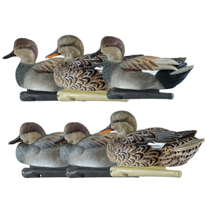 Avian X Topflight Gadwall Decoys Realistic Gray Ducks, Set of 6, Multicolor
