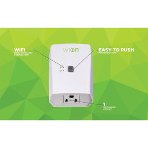 Wion 125V 60 Hertz WiFi Receptacle with Wireless Switch & Programmable Timer
