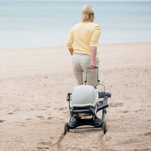 Weber Q Foldable Cart for Q1000 & 2000 Series Grills w/ Transport Handle, Black