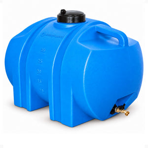 WaterPrepared 35 Gal Utility Water Tank w/Large Cap, 3/4" Brass Spigot & Handles