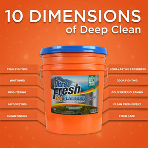 Ultra Fresh 6X Platinum 5 Gallon Laundry Detergent, Mountain Fresh (3 Pack)