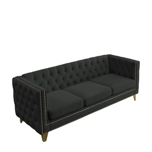 Modern Sofa With Button Tufting, Upholstered Couch For Living Room