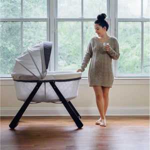 Ingenuity Portable Spacious Foldaway Rocking Wood Sleeping Bassinet, Carrington