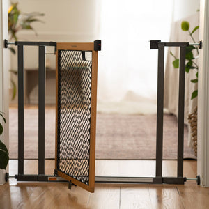 Summer Infant 26 Inch Extra Tall Doorway 36S Series Pet and Baby Gate, Oak Wood