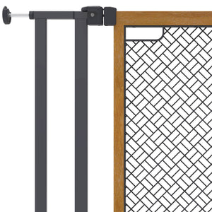 Summer Infant 26 Inch Extra Tall Doorway 36S Series Pet and Baby Gate, Oak Wood