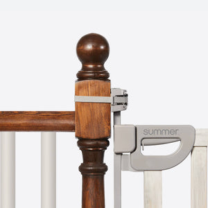 Summer Infant Banister and Stair Wood Safety Gate with Extra Wide Door Design