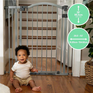 Ingenuity Summer Infant 36 Inch Extra Tall and Wide Pet and Baby Gate, Gray