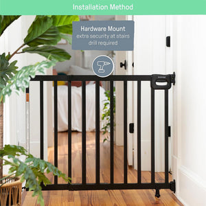Ingenuity 32 Inch Summer Infant Deluxe Stairway Safety Pet and Baby Gate, Black
