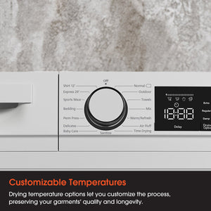 Magic Chef 24 Inch Condensing Front Load Stackable Electric Dryer with Options