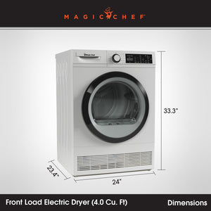 Magic Chef 24 Inch Condensing Front Load Stackable Electric Dryer with Options