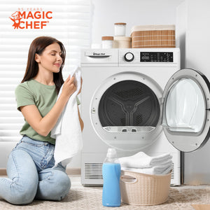 Magic Chef 24 Inch Condensing Front Load Stackable Electric Dryer with Options