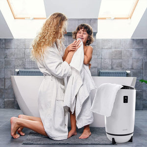 Serenelife Single Touch Towel Warmer w/Fragrant Disc Holder & LED Ring, Black - TRAPSKI