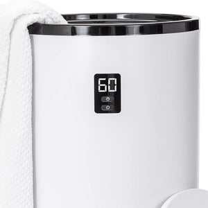 Serenelife Single Touch Towel Warmer w/Fragrant Disc Holder & LED Ring, Black - TRAPSKI