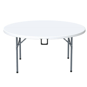 Peakform Round Folding Banquet Table for Indoor or Outdoor Use, 60 Inch, White