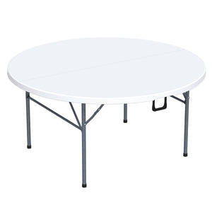 Peakform Round Folding Banquet Table for Indoor or Outdoor Use, 60 Inch, White