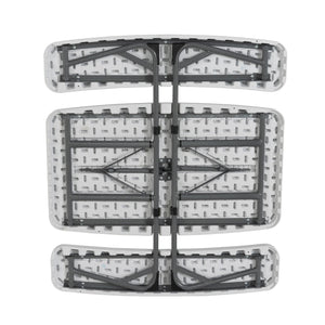 Peakform 37.8 Inch Rectangular Folding Picnic Table Double Bench Seating, White