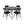 Peakform 5 Piece Folding Vinyl Tables and Chairs for Home Use and Indoor Spaces