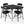 Peakform 5 Piece Folding Vinyl Tables and Chairs for Home Use and Indoor Spaces